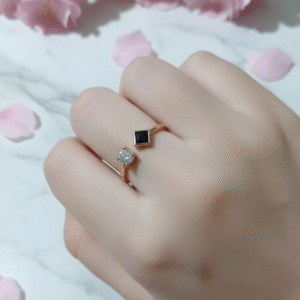 black heart ring